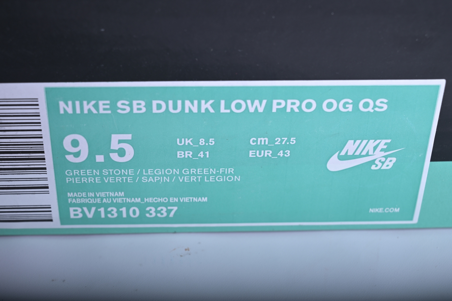 Nike SB Dunk Low Concepts Green Lobster (Regular Box) BV1310-337