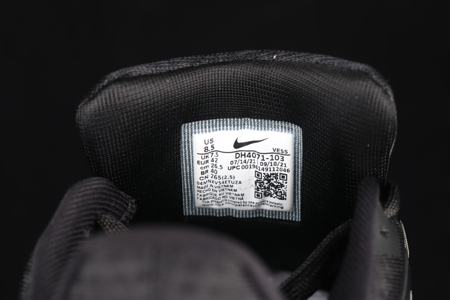 Nike Air Zoom Pegasus 39 Black Grey Fog DH4071-103