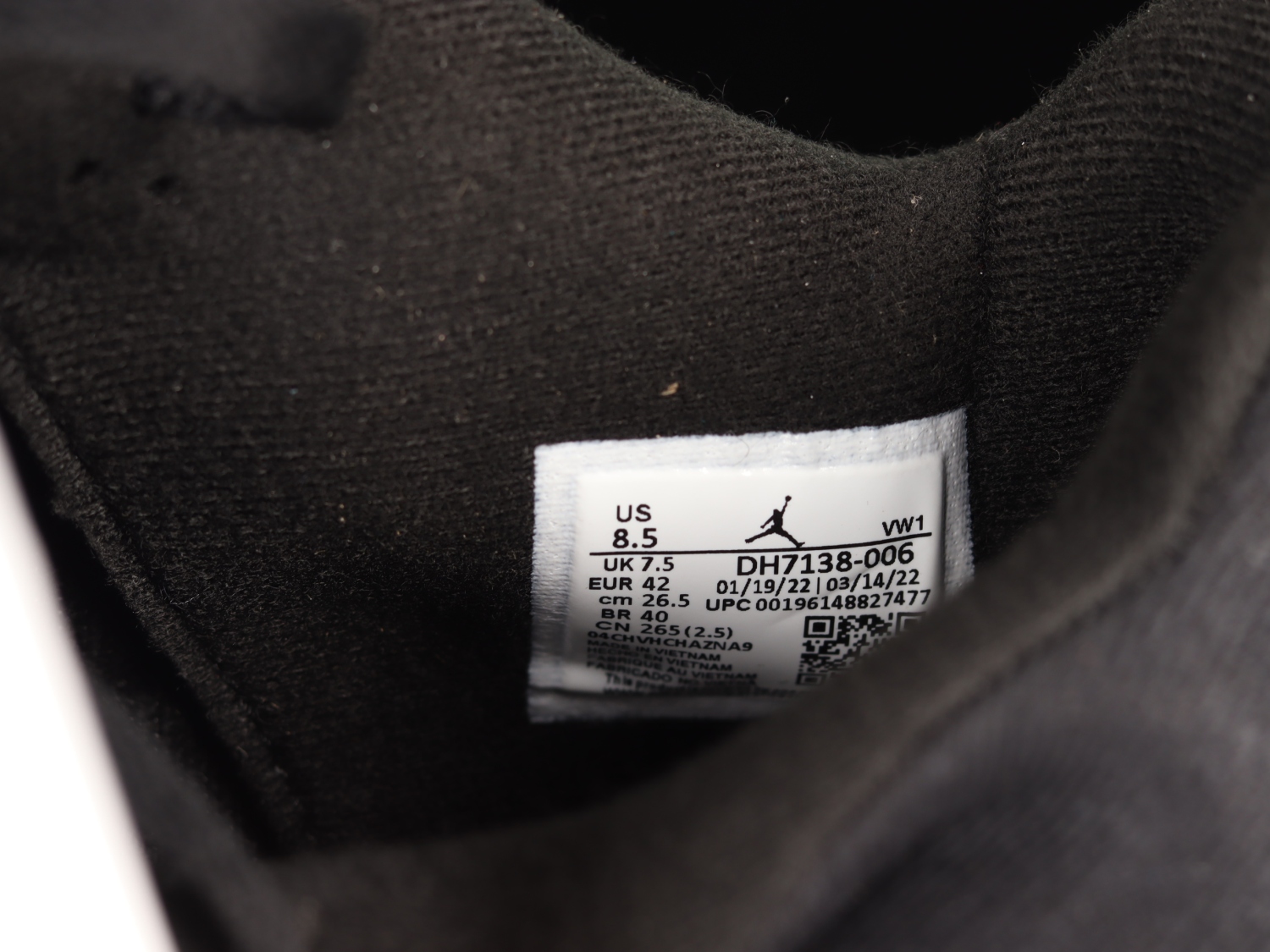 Jordan 4 Retro SE Black Canvas DH7138-006