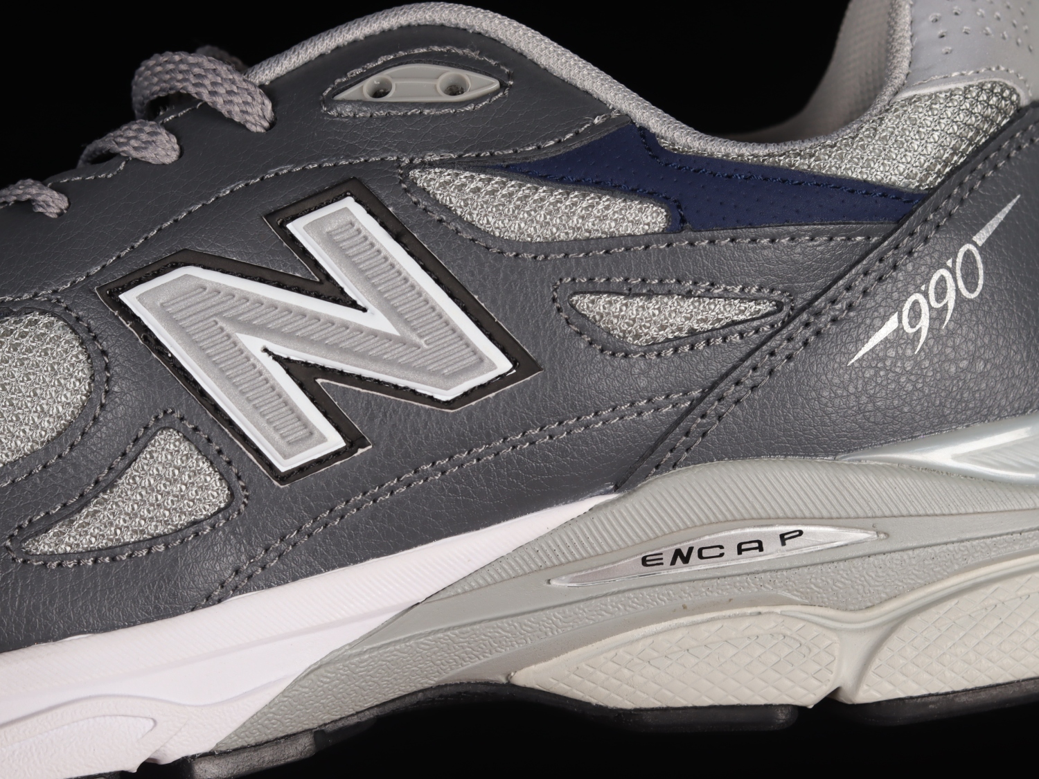 New Bal*nce 990v3 Elephant Grey Navy M990GJ3