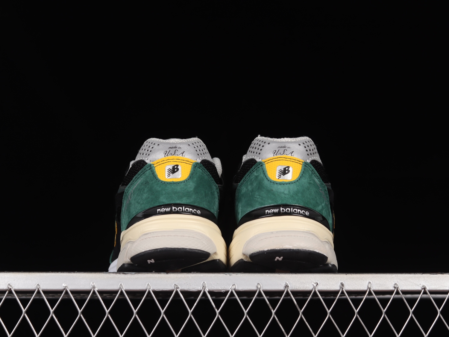 New Bal*nce 990v3 Black Green Yellow M990CP3