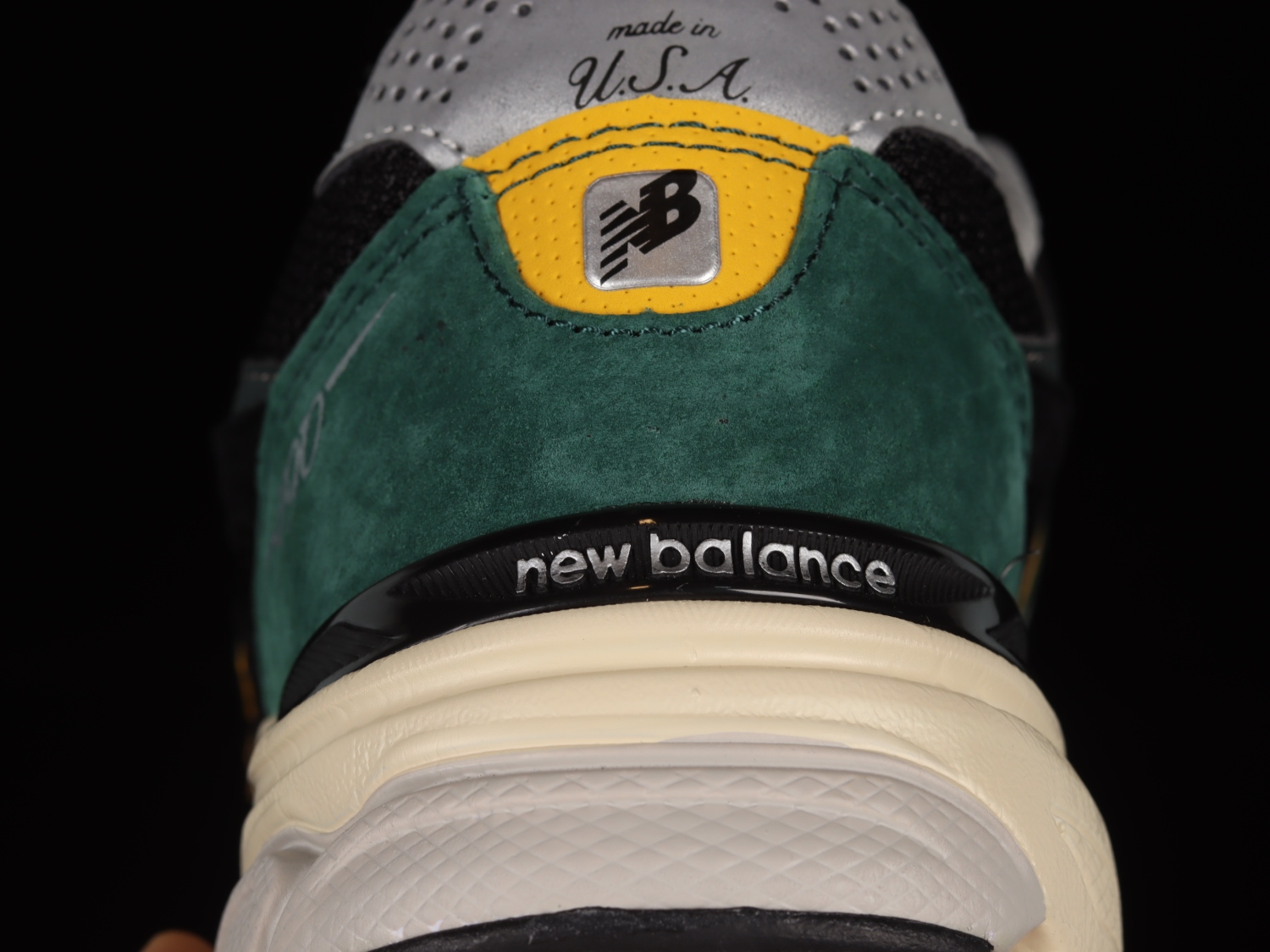 New Bal*nce 990v3 Black Green Yellow M990CP3