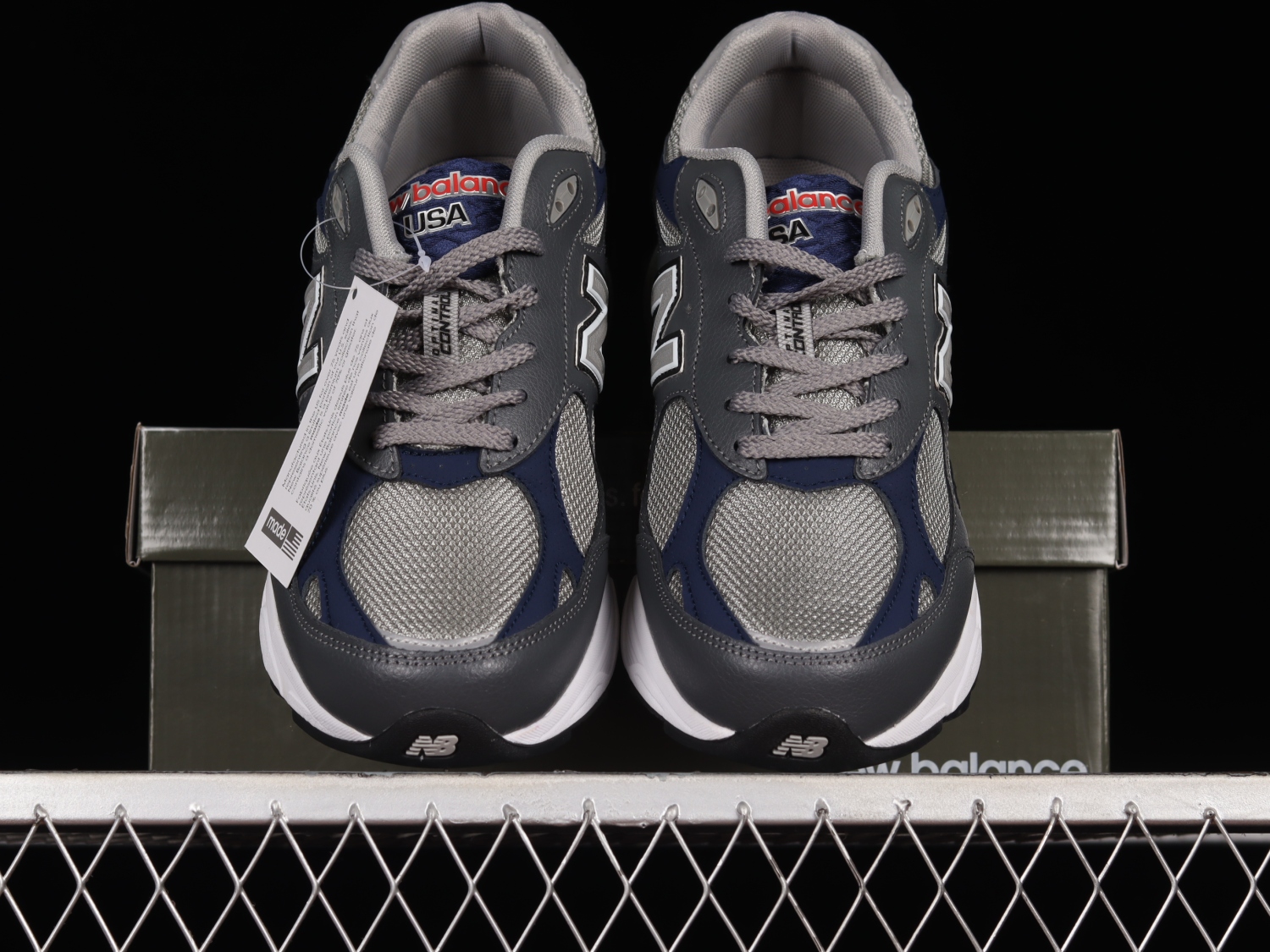 New Bal*nce 990v3 Elephant Grey Navy M990GJ3