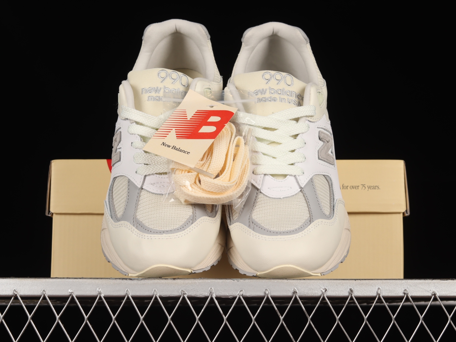 New Bal*nce 990v2 MiUSA Teddy Santis Sea Salt M990TC2