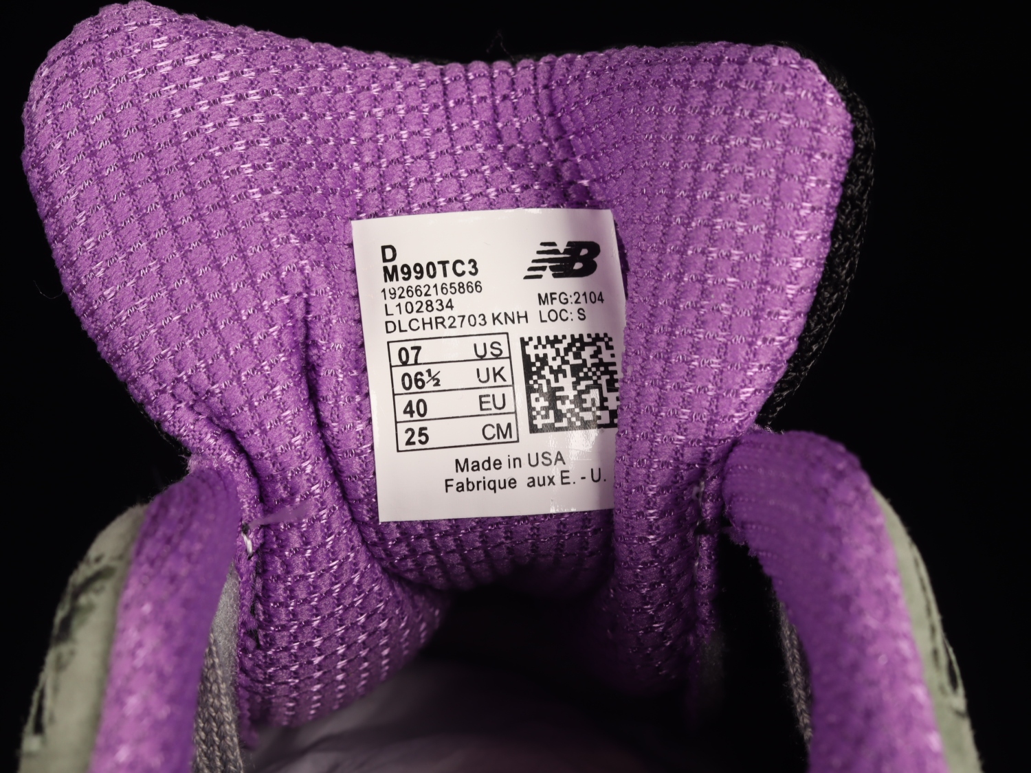 New Bal*nce 990v3 MiUSA Teddy Santis Green Purple M990TC3