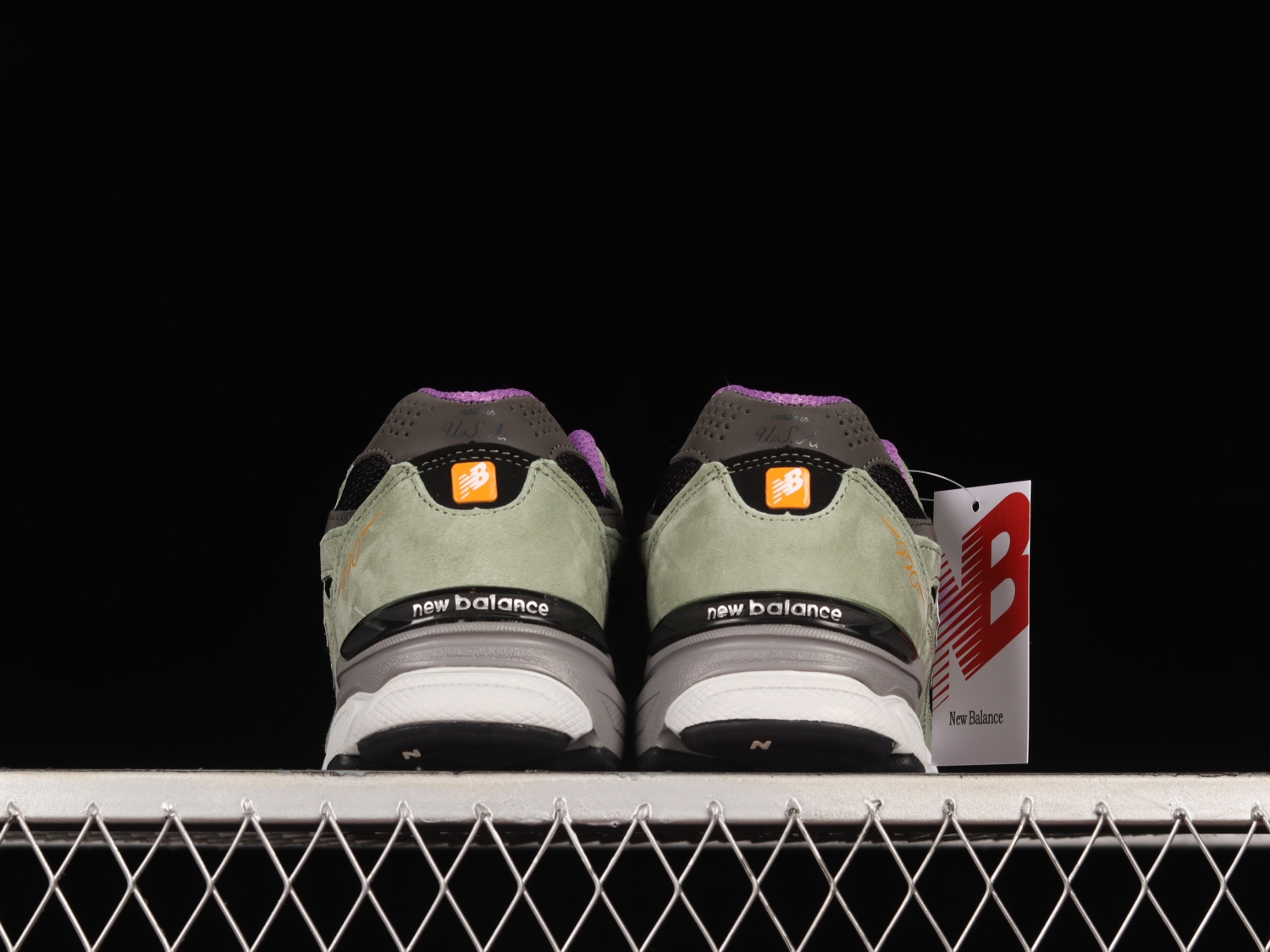 New Bal*nce 990v3 MiUSA Teddy Santis Green Purple M990TC3