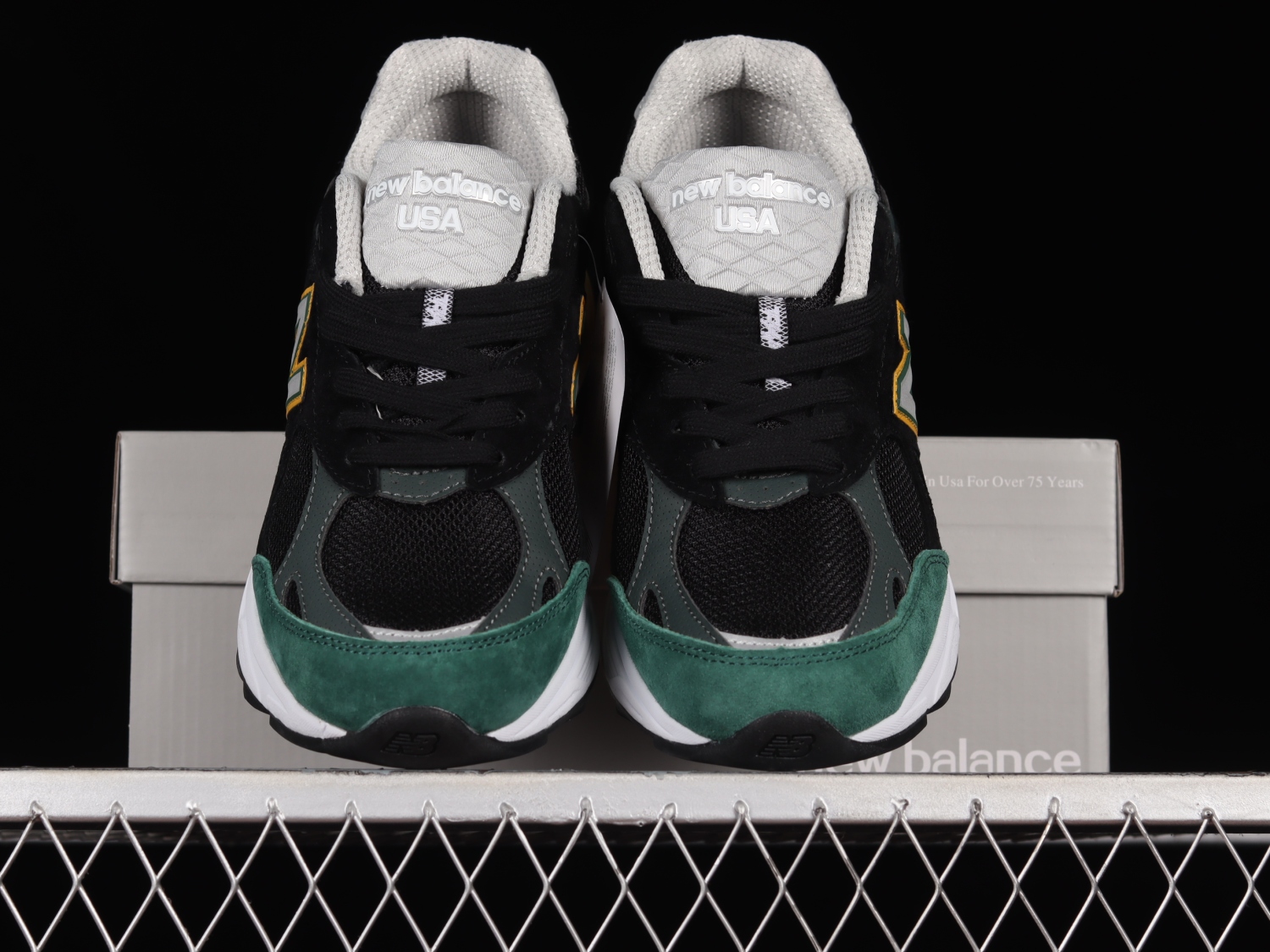 New Bal*nce 990v3 Black Green Yellow M990CP3