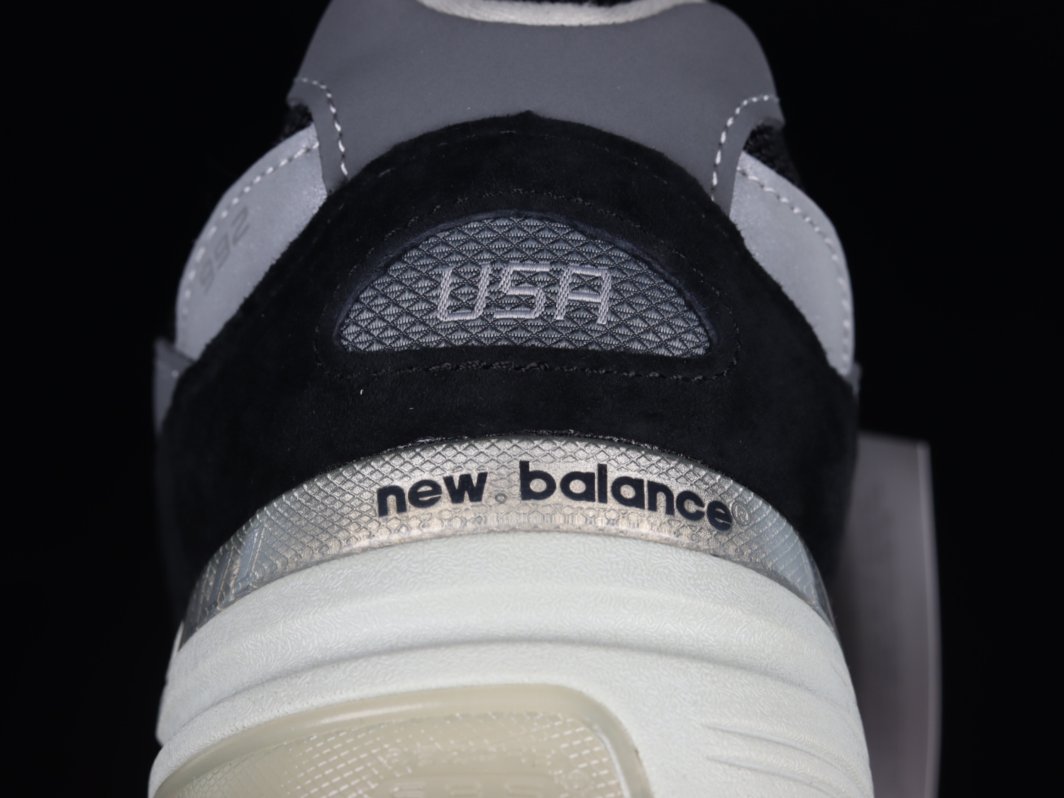 New Bal*nce 992 Black Grey Suede M992EB