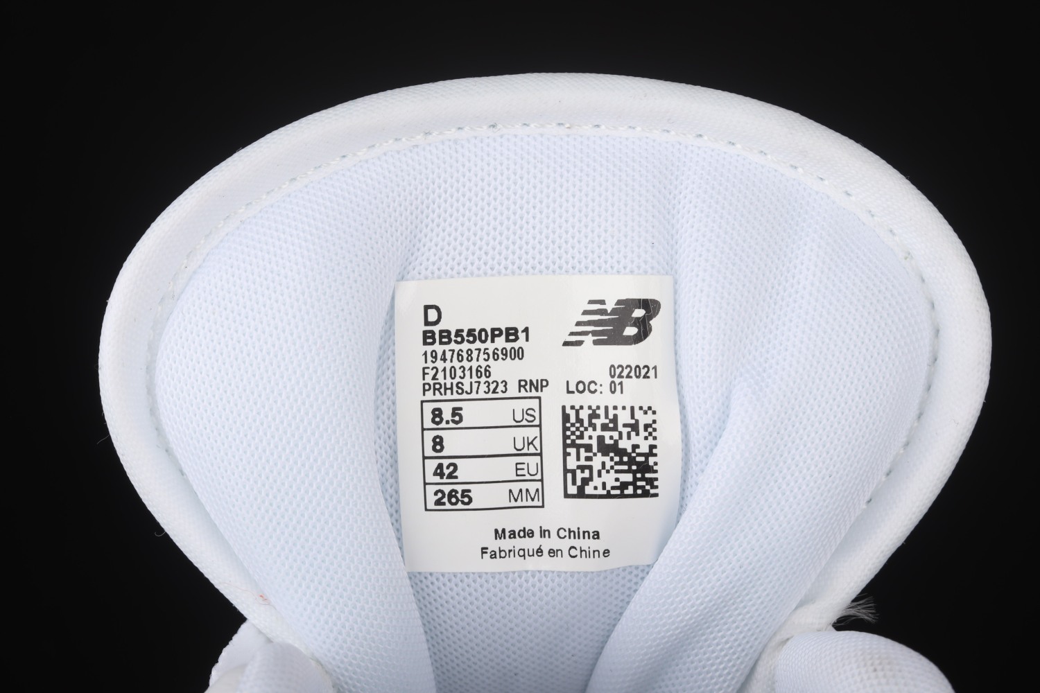 New Bal*nce 550 White Grey BB550PB1