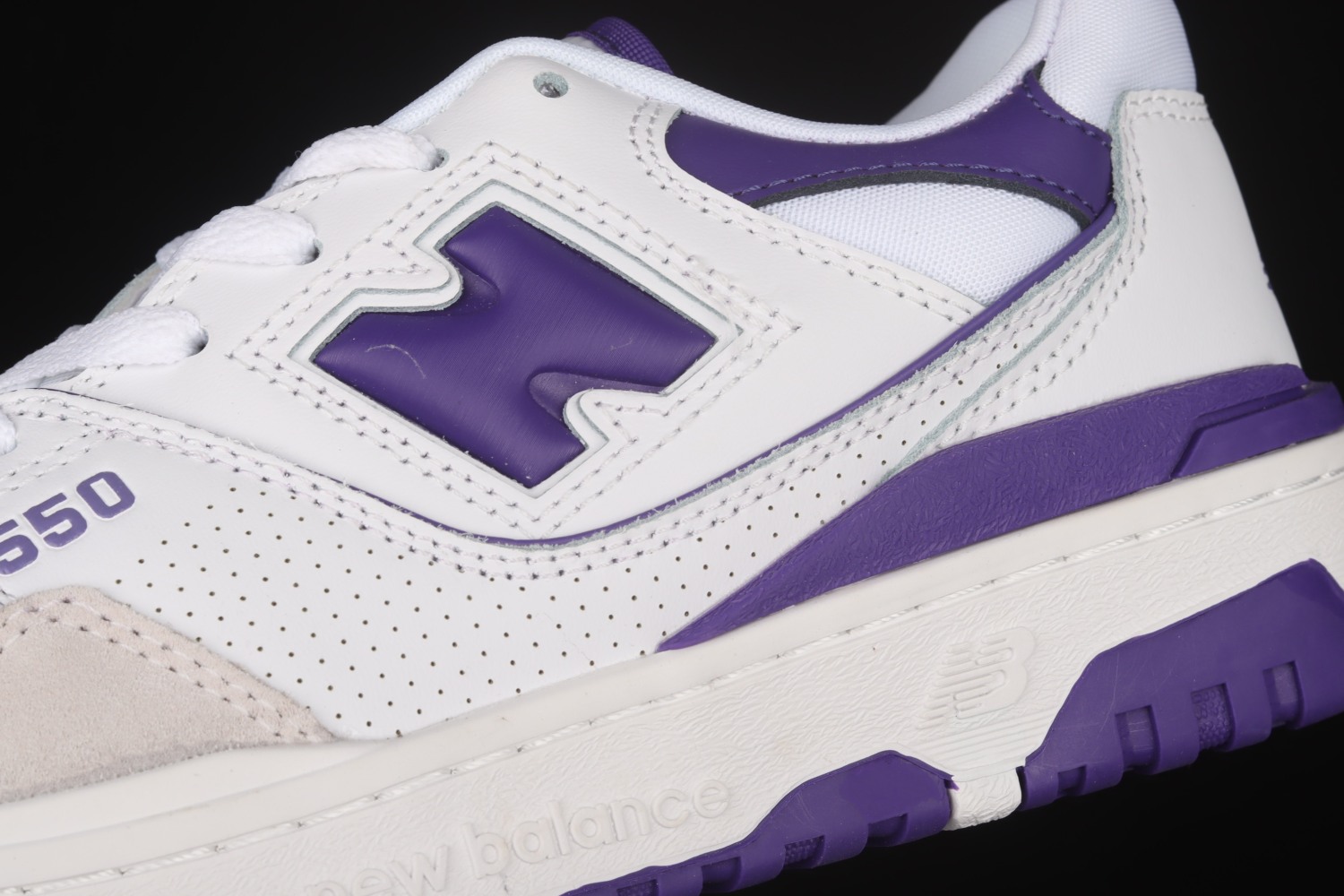 New Bal*nce 550 White Purple BB550WR1