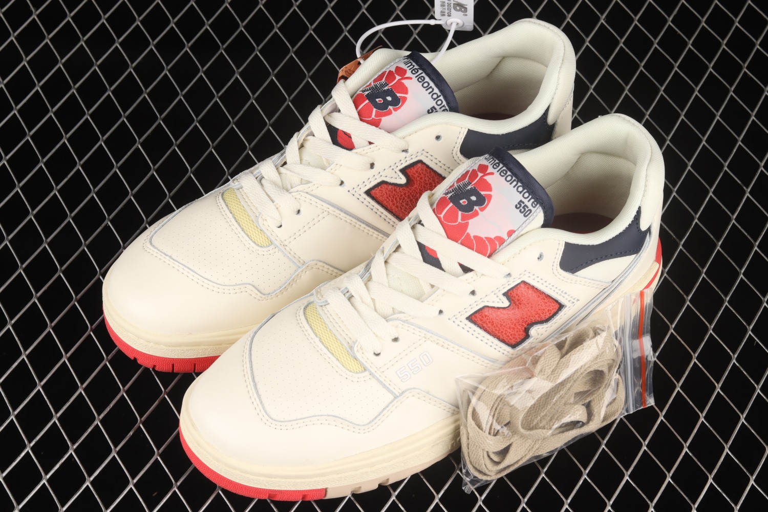 New Bal*nce 550 Aime Leon Dore White Navy Red BB550A3