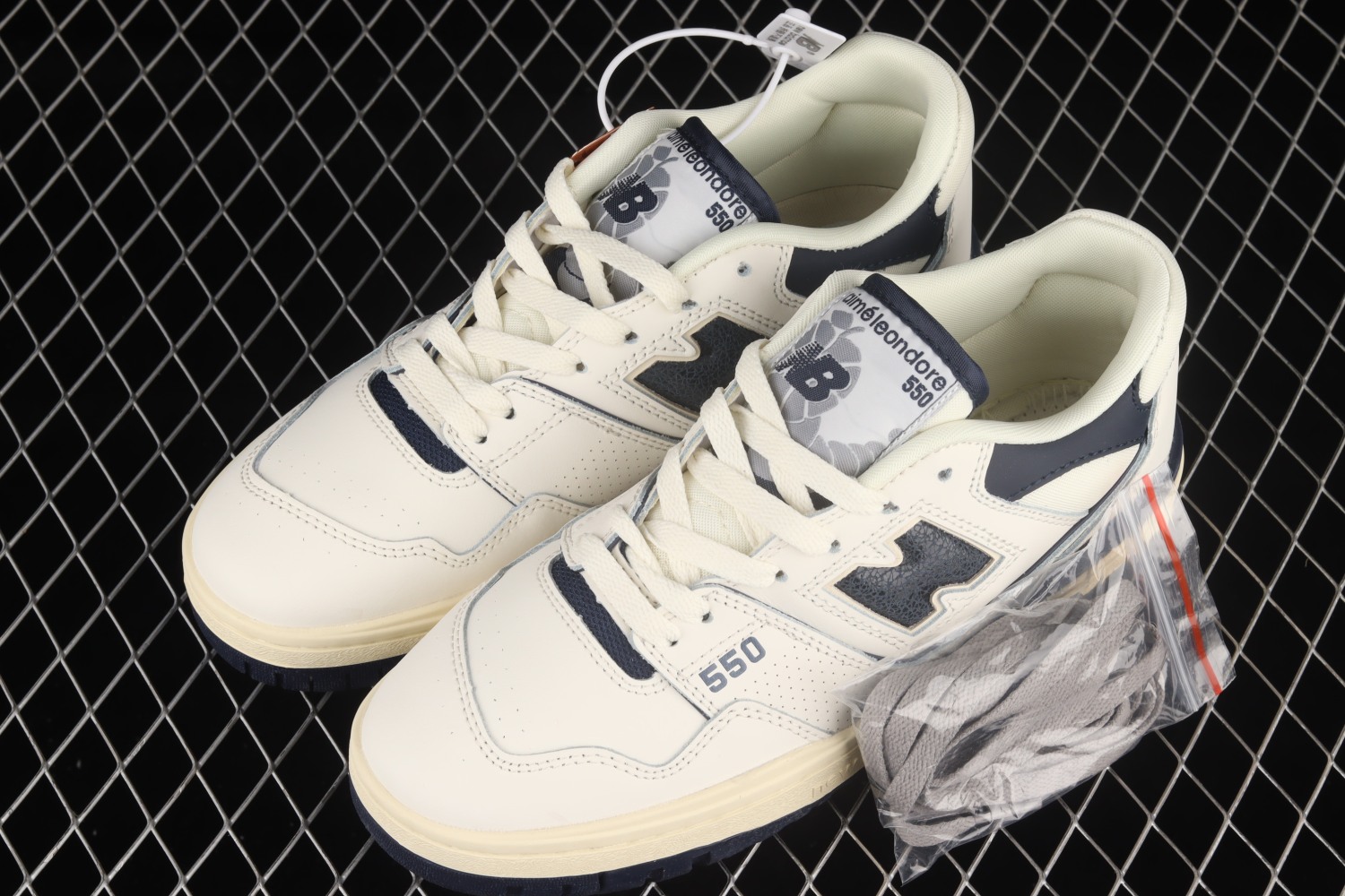 New Bal*nce 550 Aime Leon Dore White Navy BB550ALF