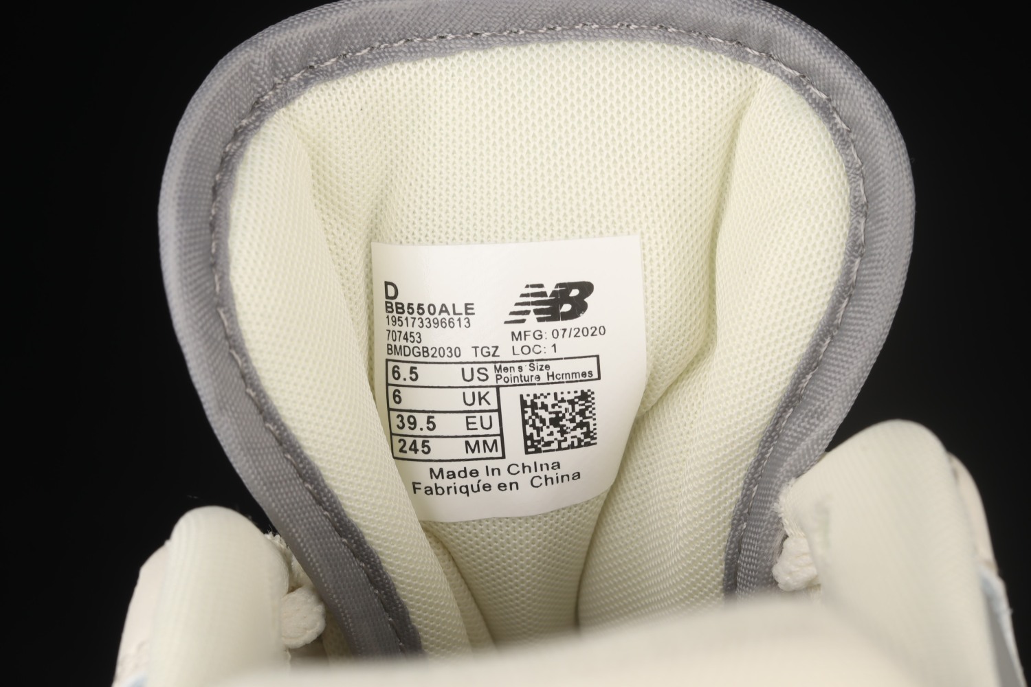 New Bal*nce 550 Aime Leon Dore White Grey  BB550ALE