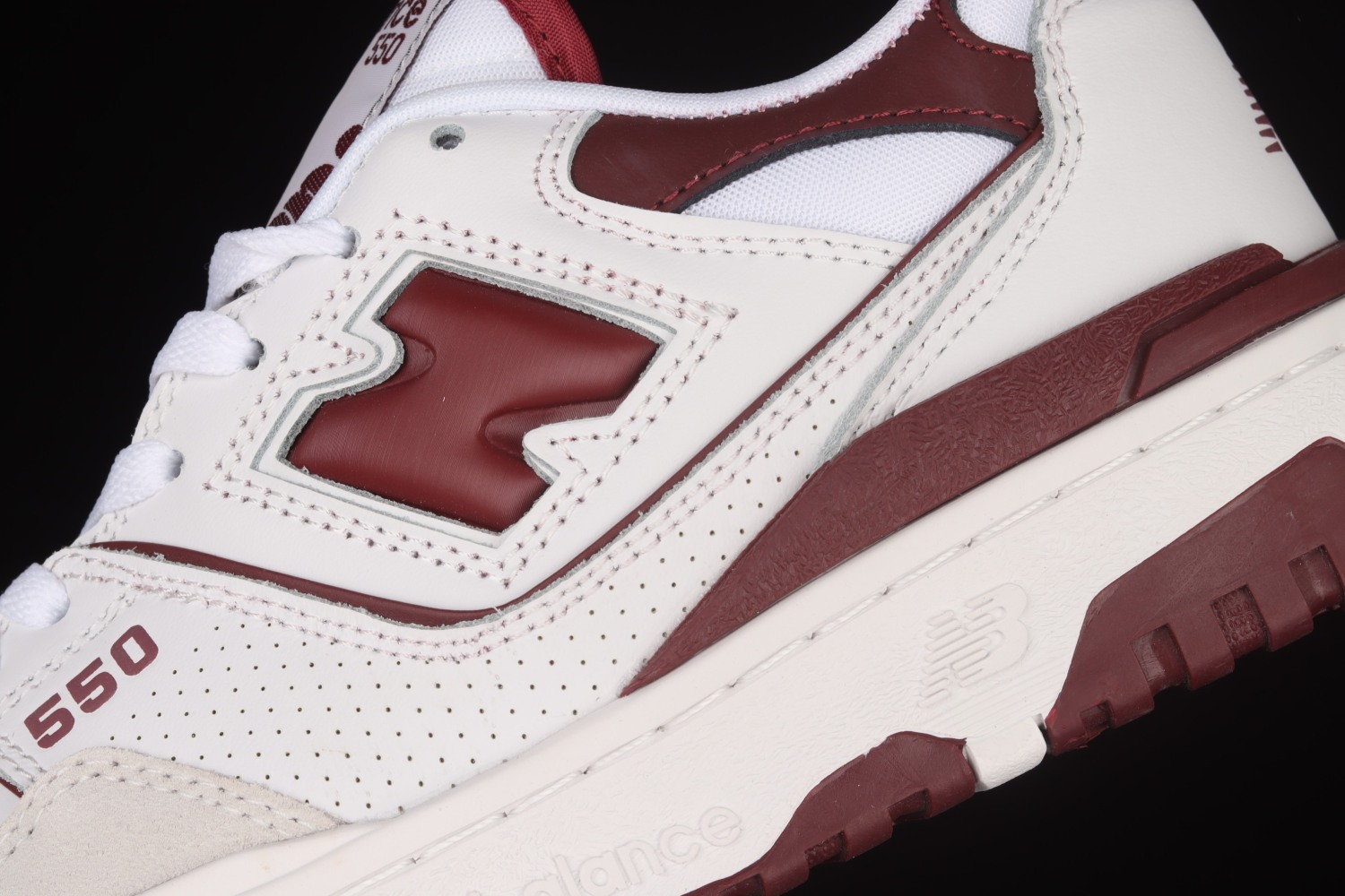 New Bal*nce 550 Sea Salt Burgundy BB550LI1