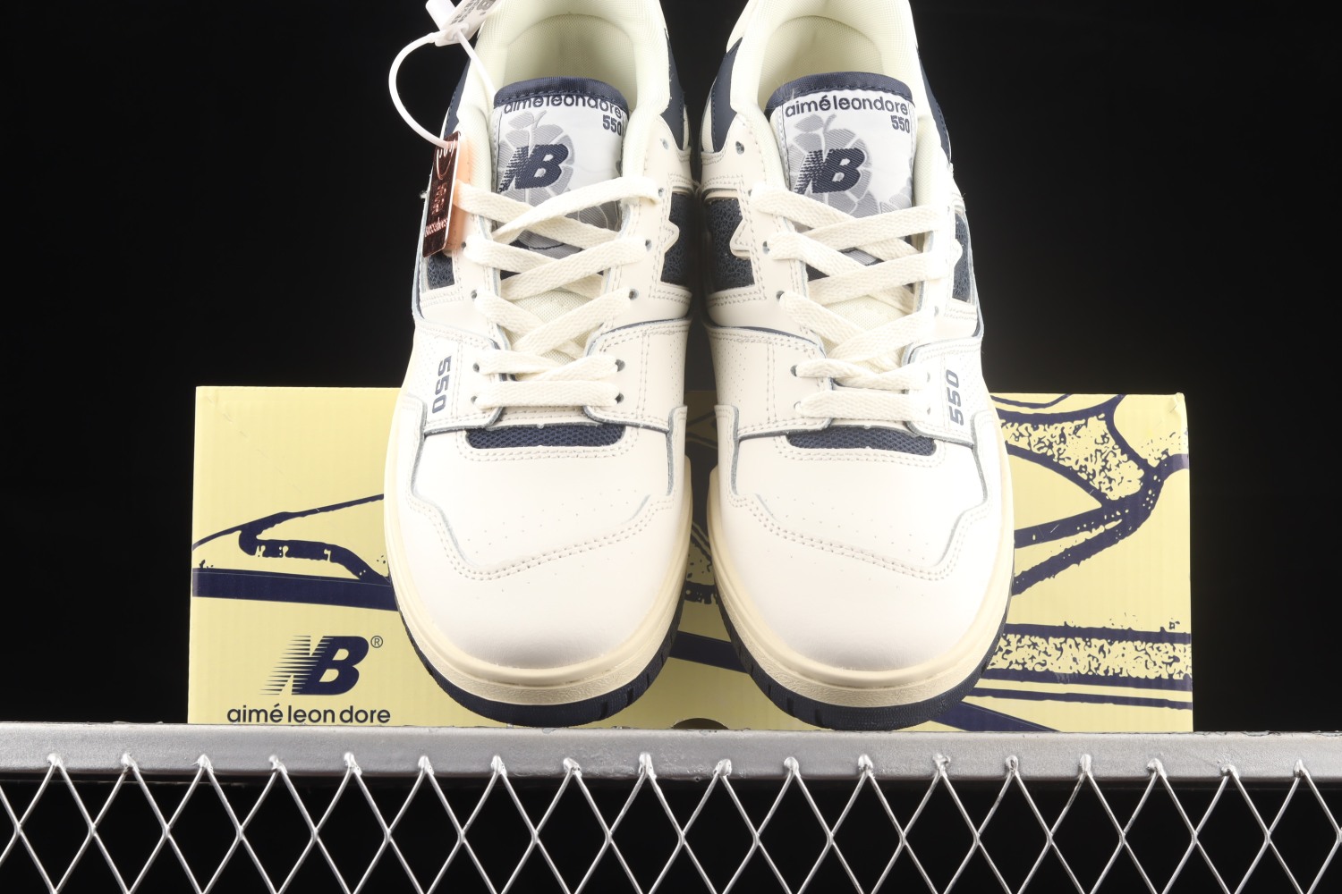 New Bal*nce 550 Aime Leon Dore White Navy BB550ALF
