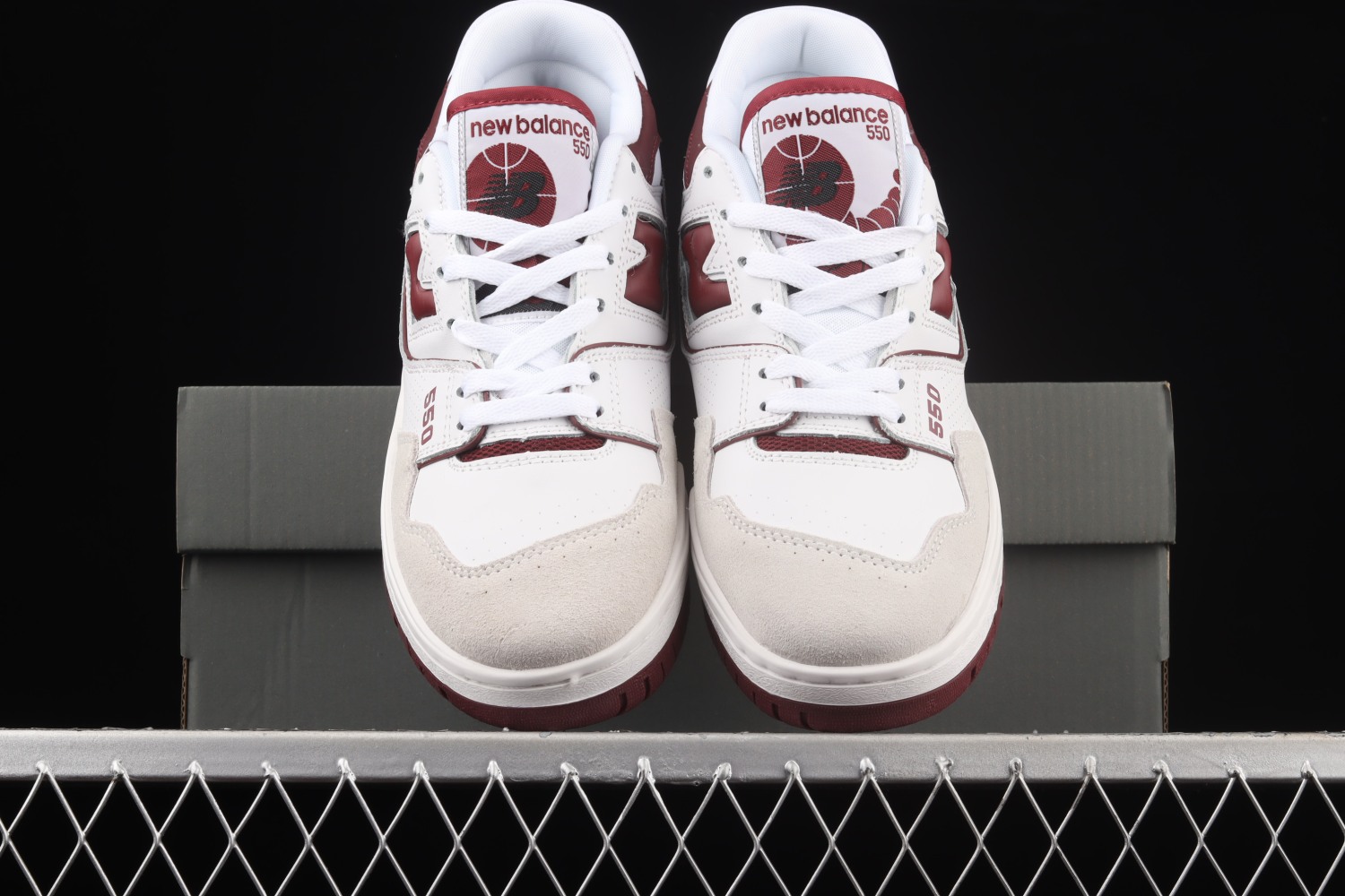 New Bal*nce 550 Sea Salt Burgundy BB550LI1