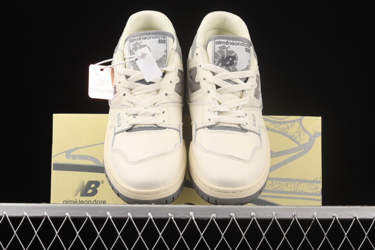 New Bal*nce 550 Aime Leon Dore White Grey  BB550ALE