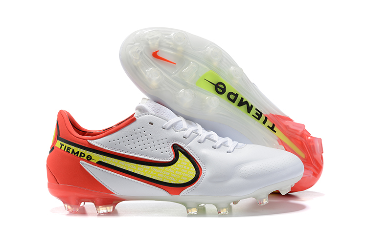 Nike Tiempo Legend 9 Elite FG White Bright Crimson Volt CZ8482-176