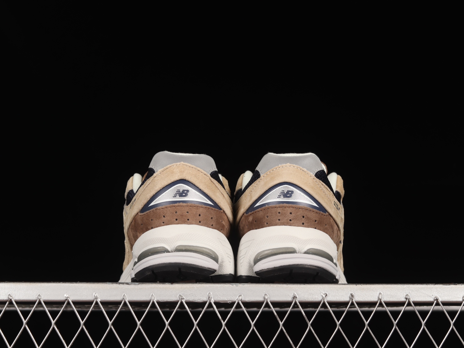 New Bal*nce 2002R Beige Navy Blue ML2002R5