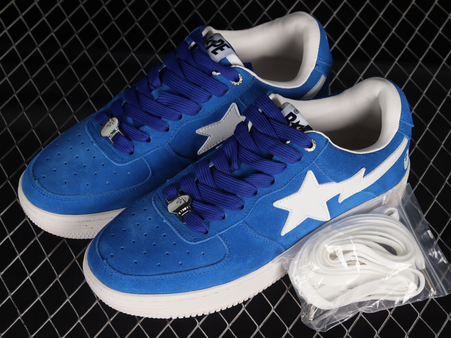 A Bathing Ape Bape Sta Low Blue Suede 1G70191030BLUE