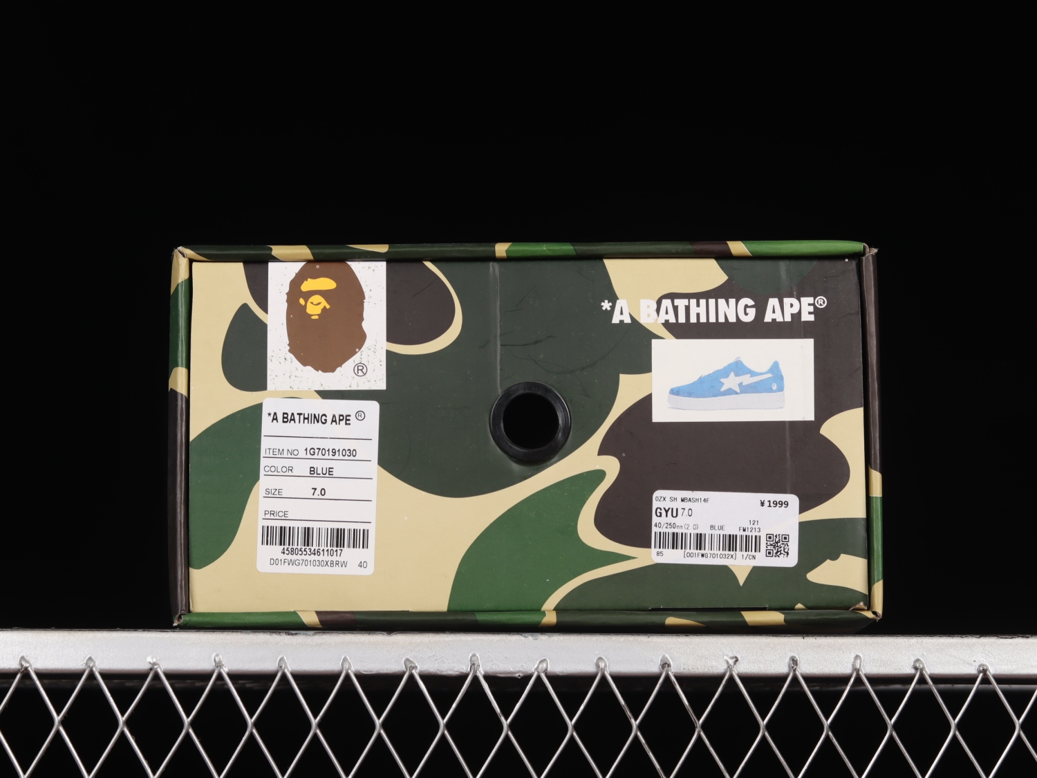 A Bathing Ape Bape Sta Low Blue Suede 1G70191030BLUE