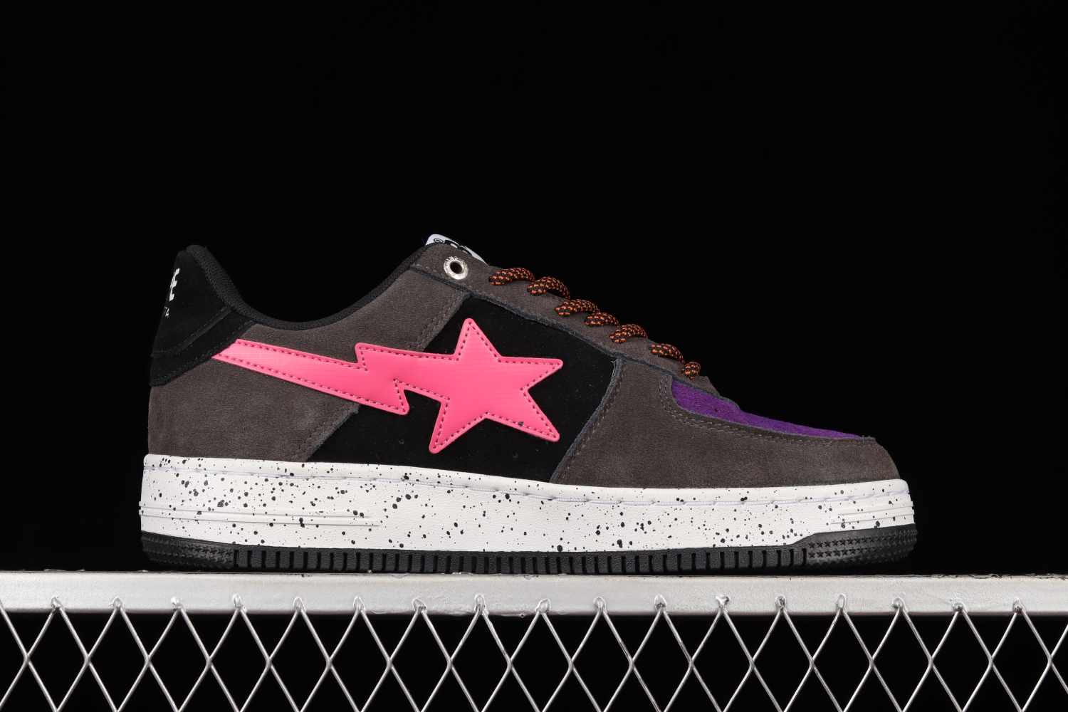 A Bathing Ape Bape Sta Black Grey Pink Suede 1H20191008