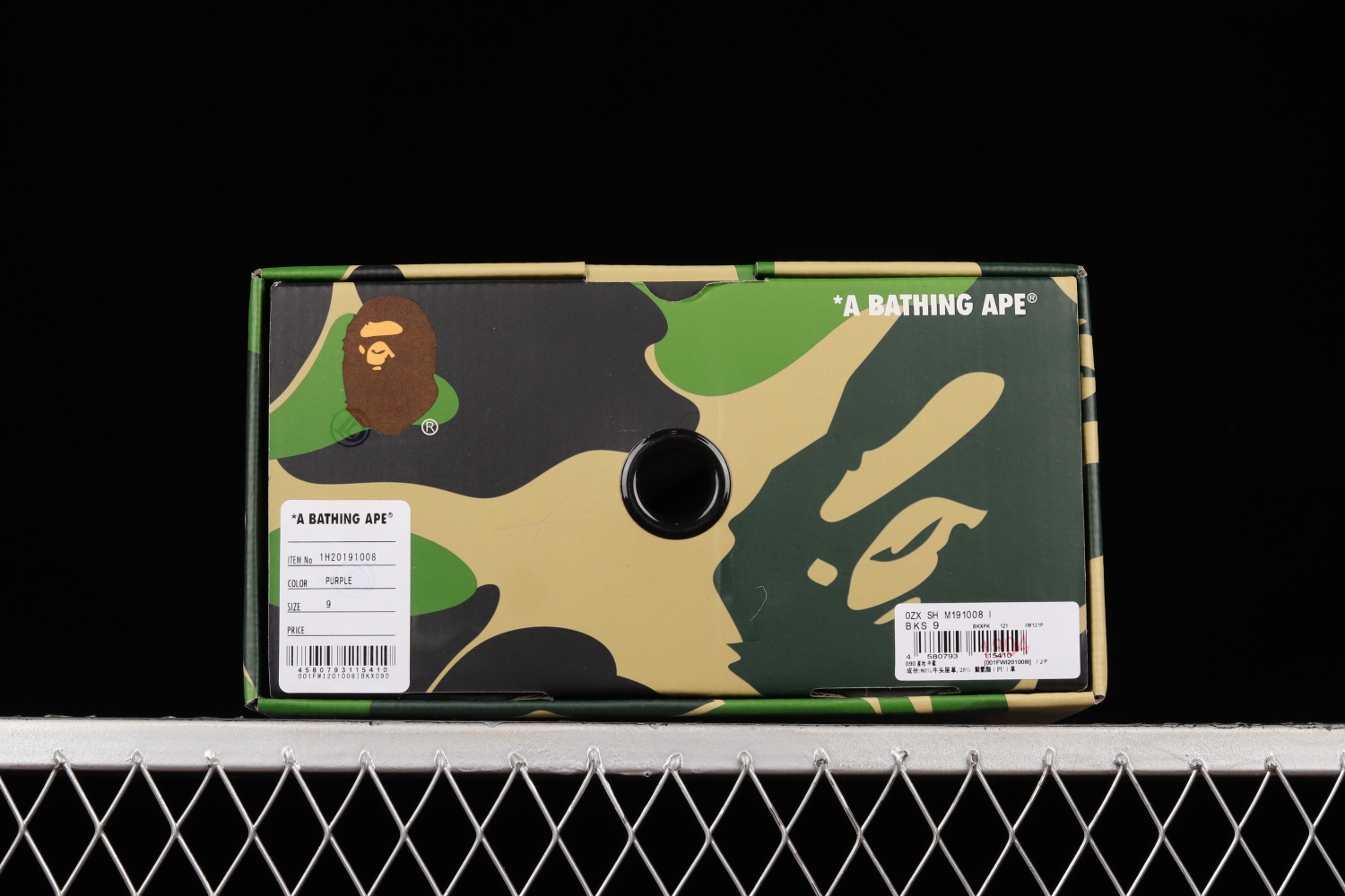 A Bathing Ape Bape Sta Black Grey Pink Suede 1H20191008