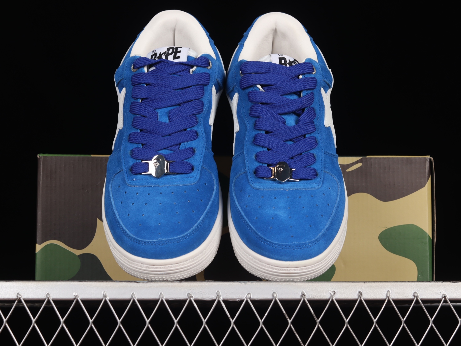 A Bathing Ape Bape Sta Low Blue Suede 1G70191030BLUE