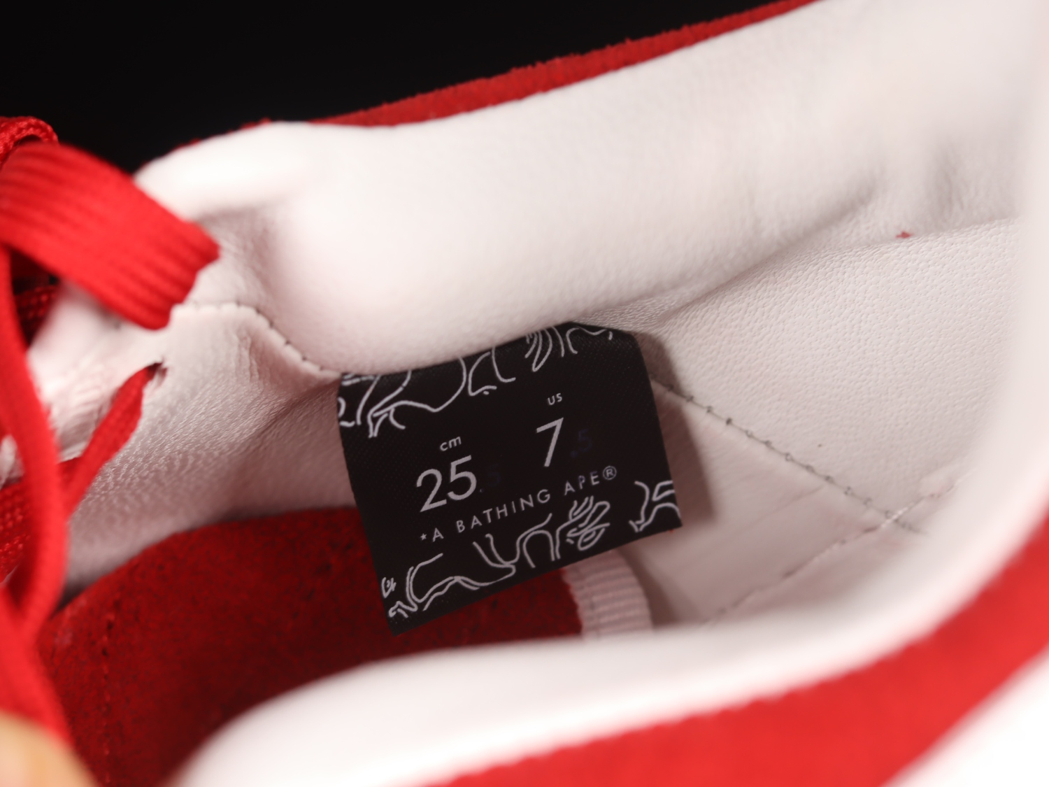 A Bathing Ape Bape Sta Low Red Suede 1G70191030RED