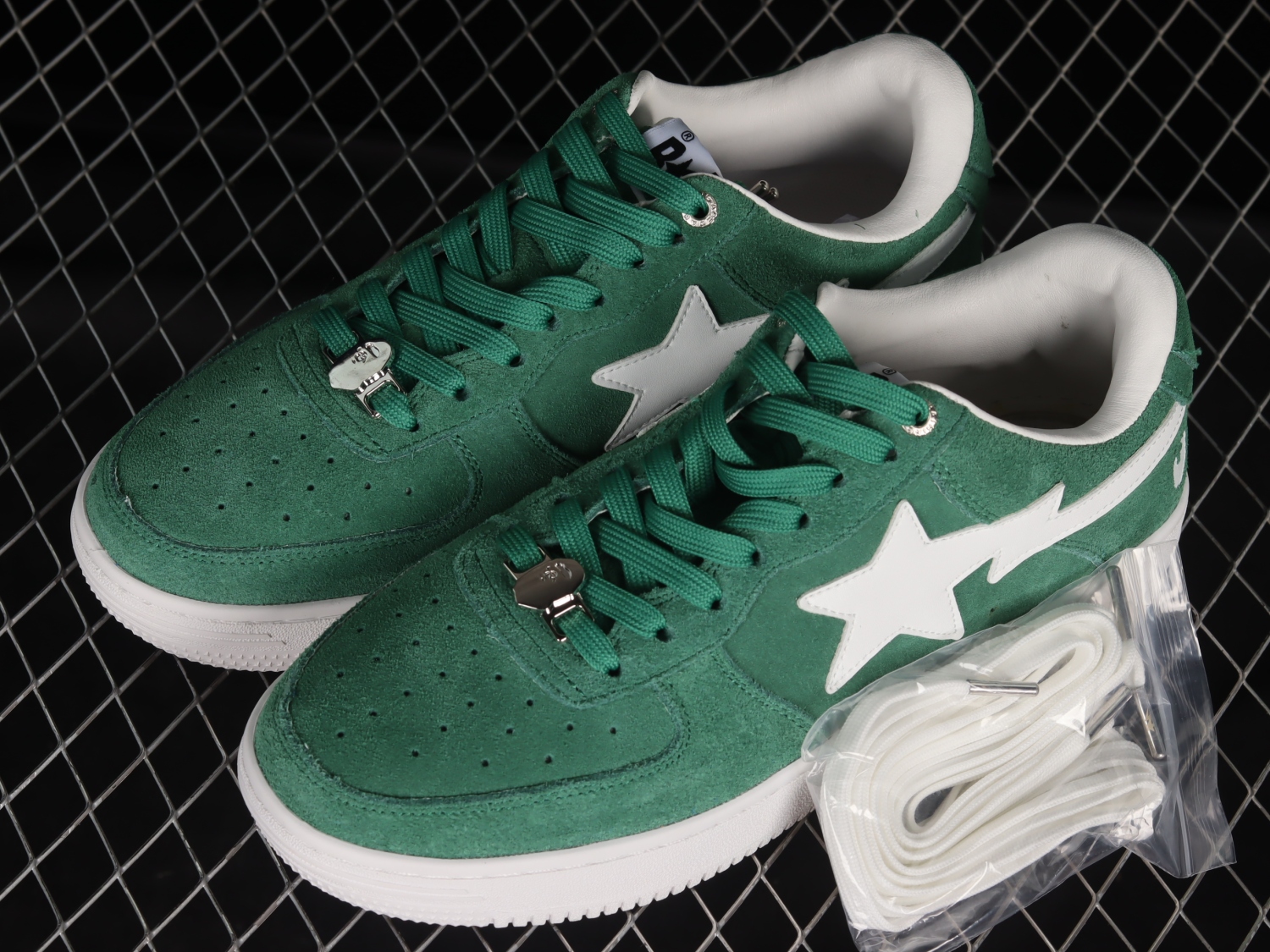 A Bathing Ape Bape Sta Low Green Suede 1G70191030GREEN