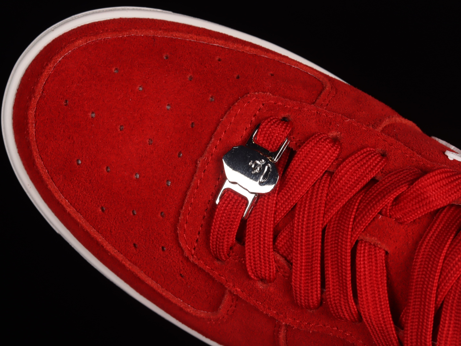 A Bathing Ape Bape Sta Low Red Suede 1G70191030RED