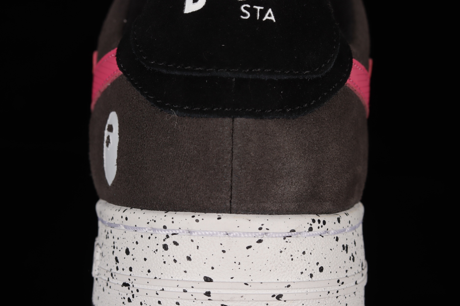 A Bathing Ape Bape Sta Black Grey Pink Suede 1H20191008