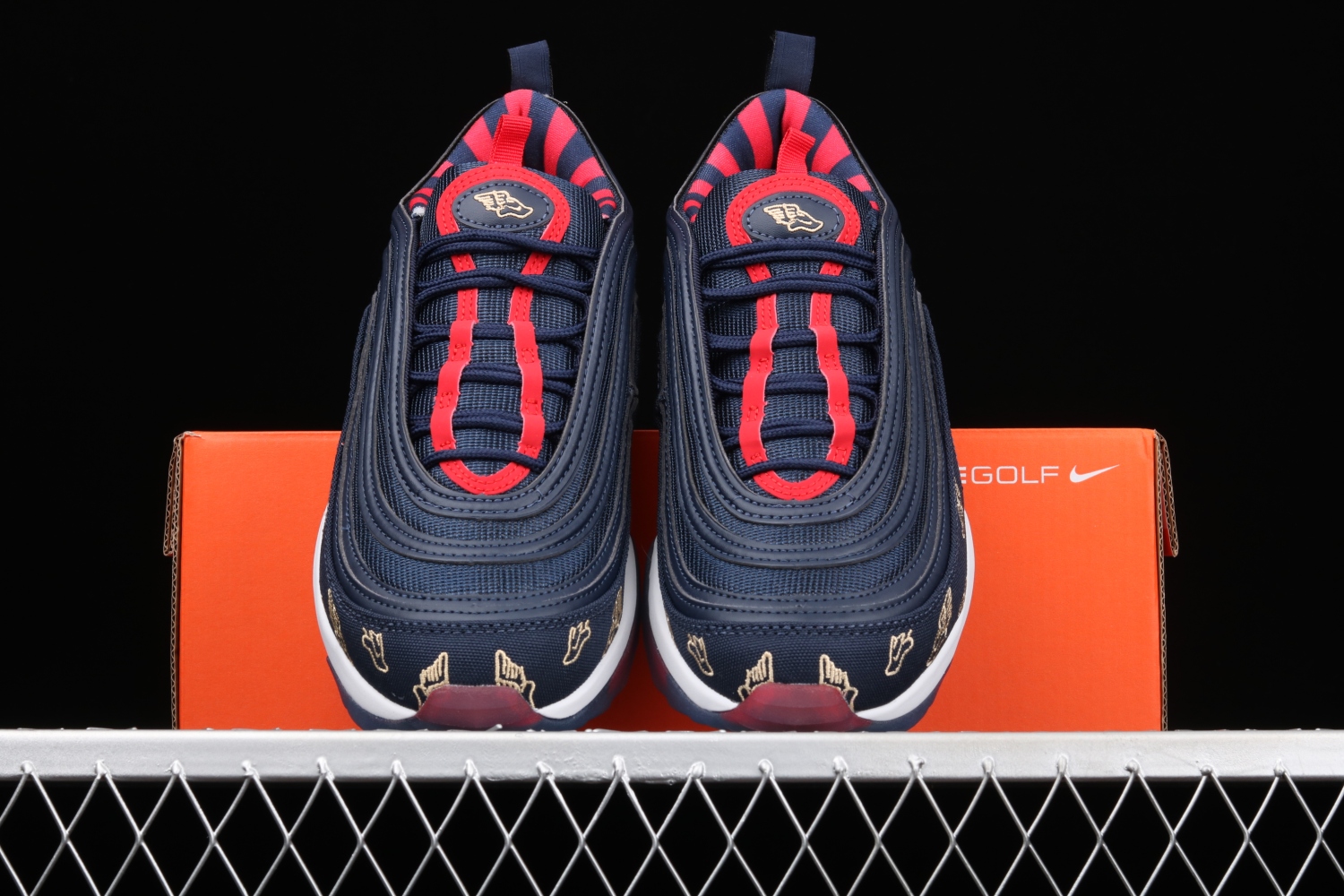 Nike Air Max 97 Golf NRG Wing It Obsidian Navy Gym Red CK1220-400
