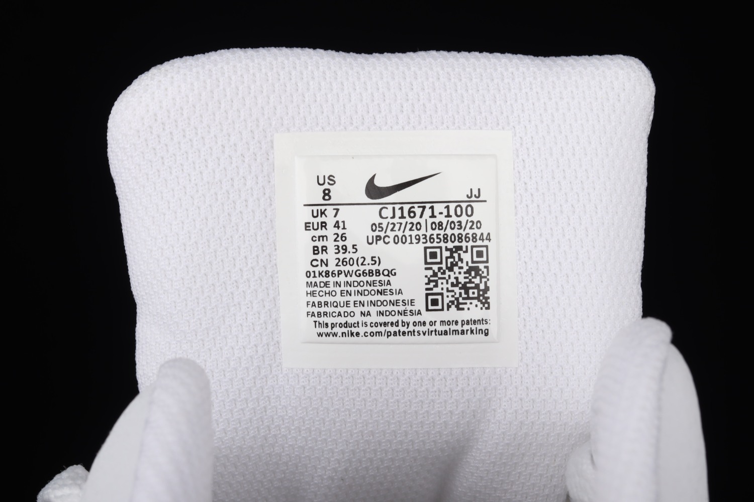 Nike Air Max Fusiong White Black Shoes  CJ1671-100