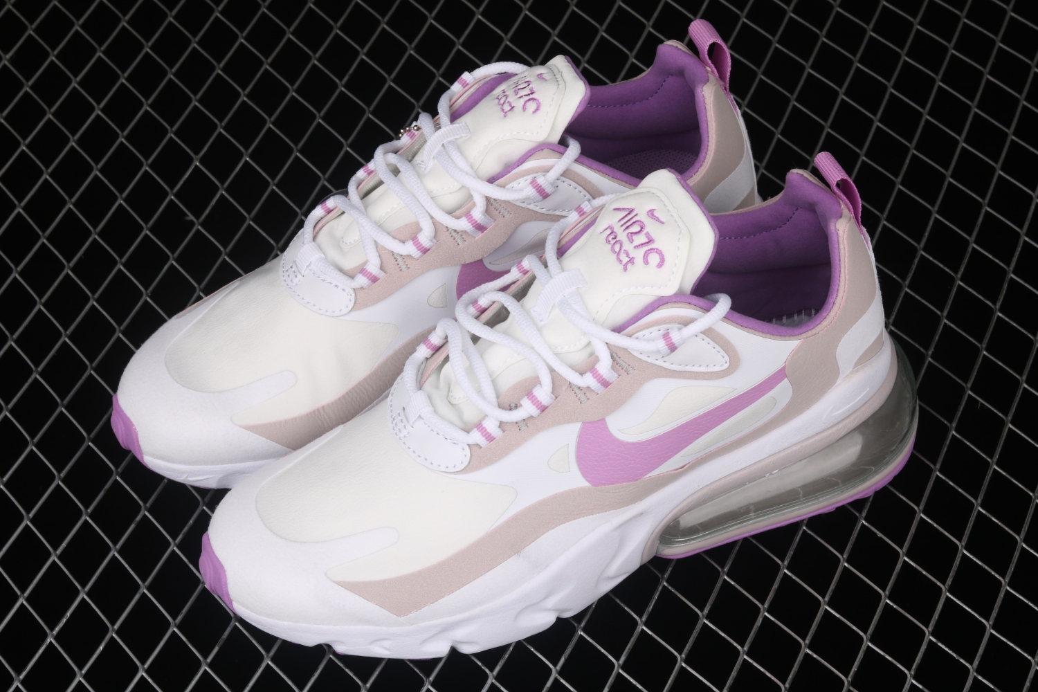 Nike Air Max 270 React White Light Violet Pink Shoes CZ1609-100