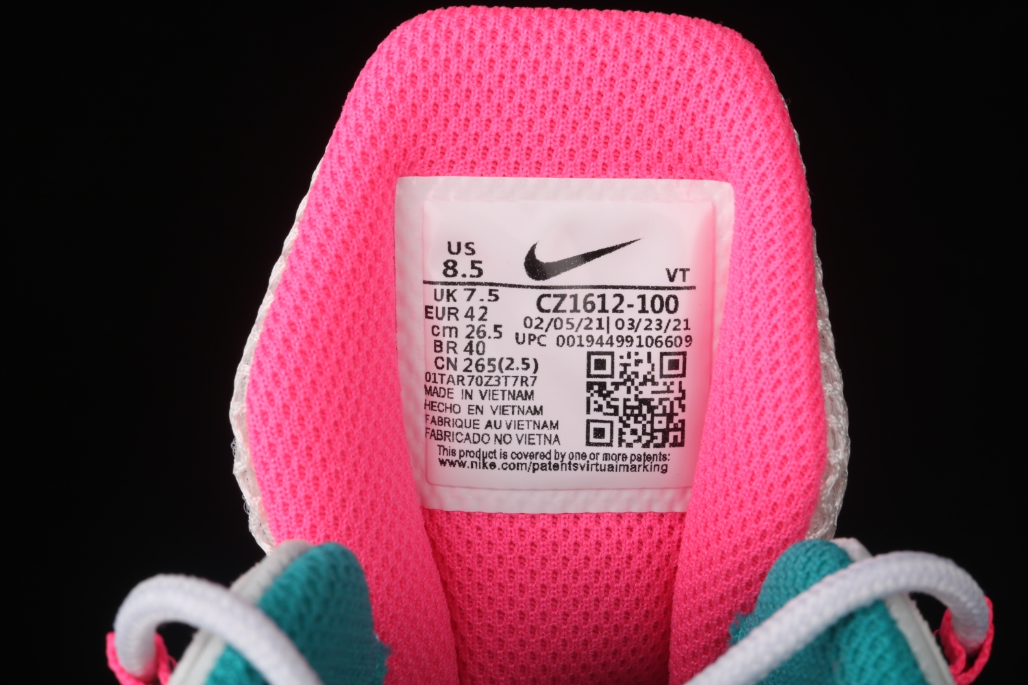 Nike Air Max 270 React White Pink Grey Shoes CZ1612-100