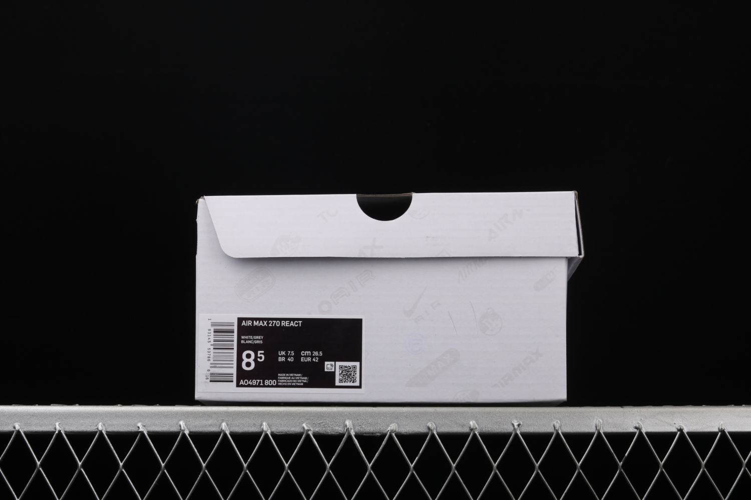 Nike Air Max 270 React White Grey Black AO4971-800