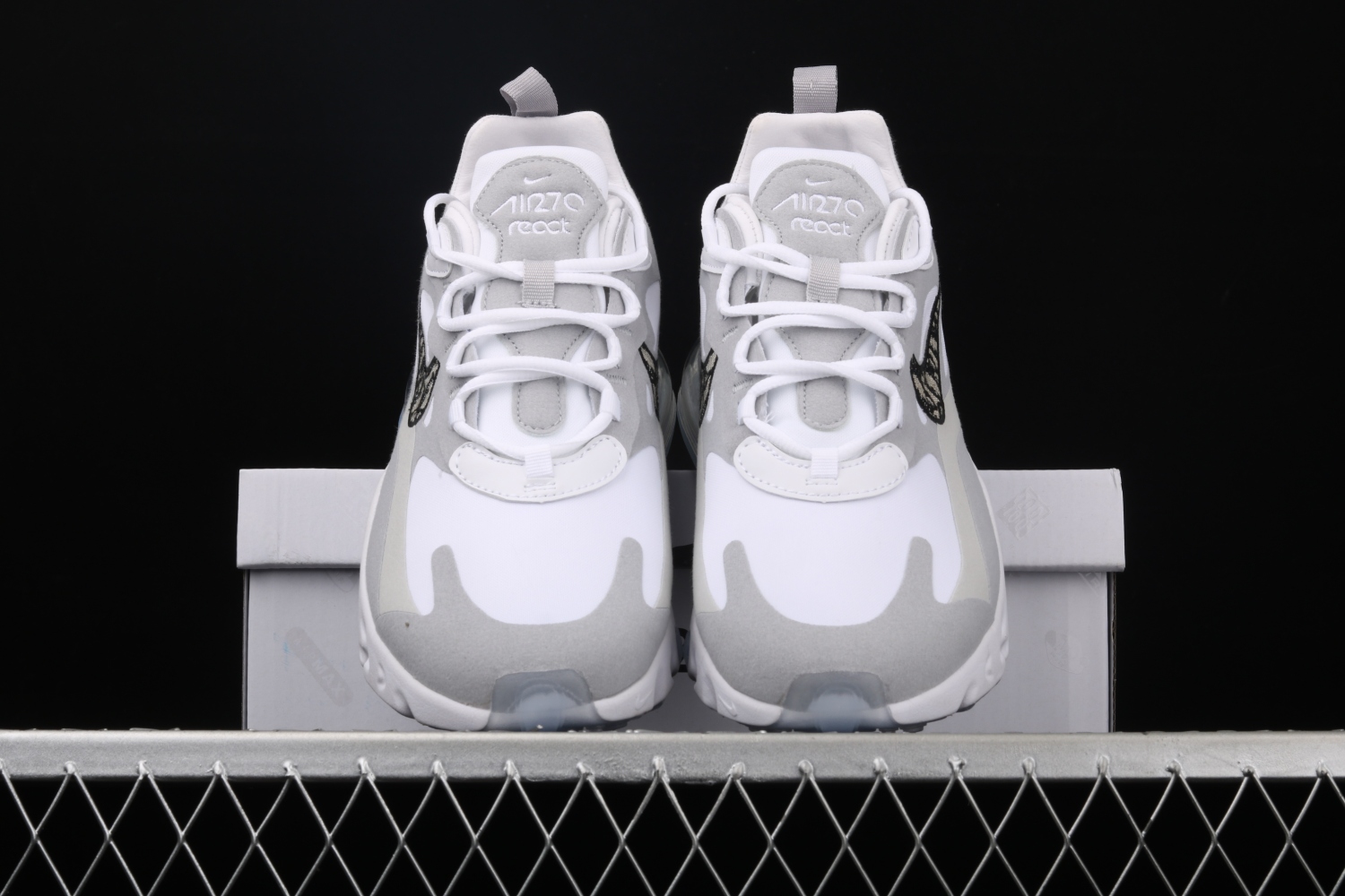 Nike Air Max 270 React White Grey Black AO4971-800