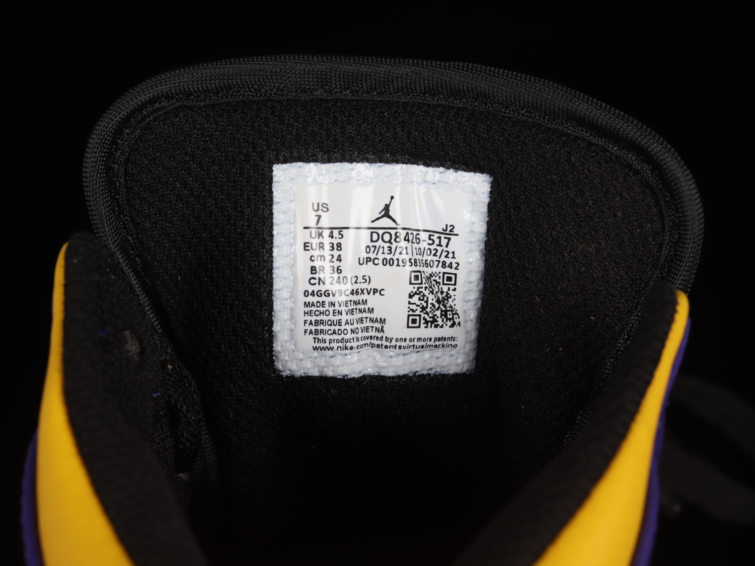 Jordan 1 Mid Lakers (2022) DQ8426-517