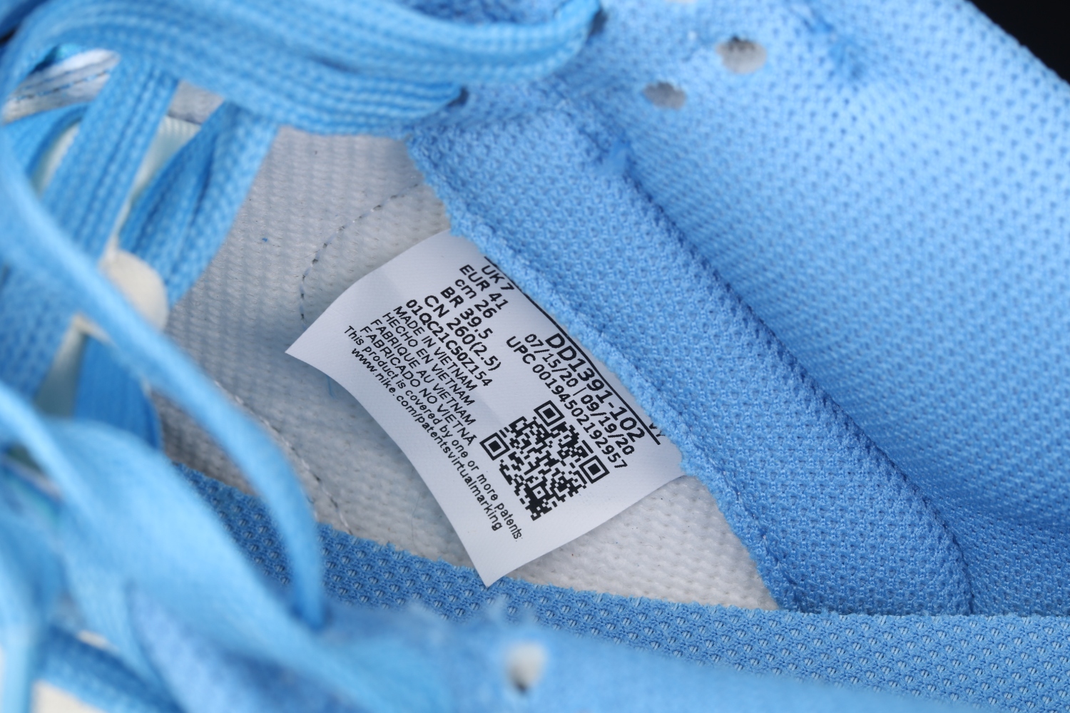 Nike Dunk Low UNC (2021) DD1391-102（TS Batch）