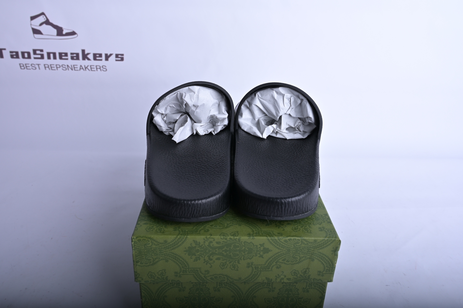 Gu*ci Rubber Slides Red Green 308234 GIB10 1098