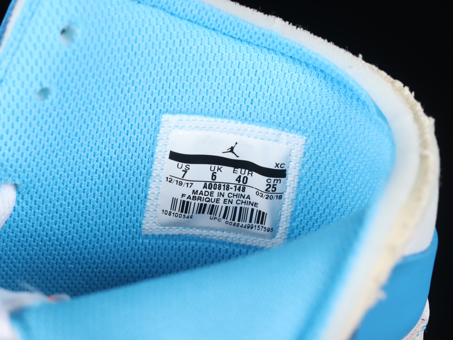 Jordan 1 Retro High Off-White University Blue AQ0818-148