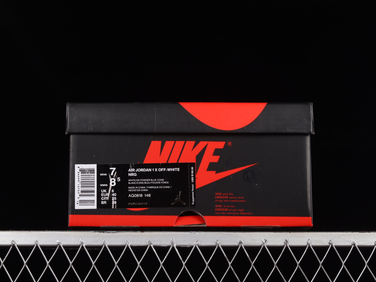 Jordan 1 Retro High Off-White University Blue AQ0818-148