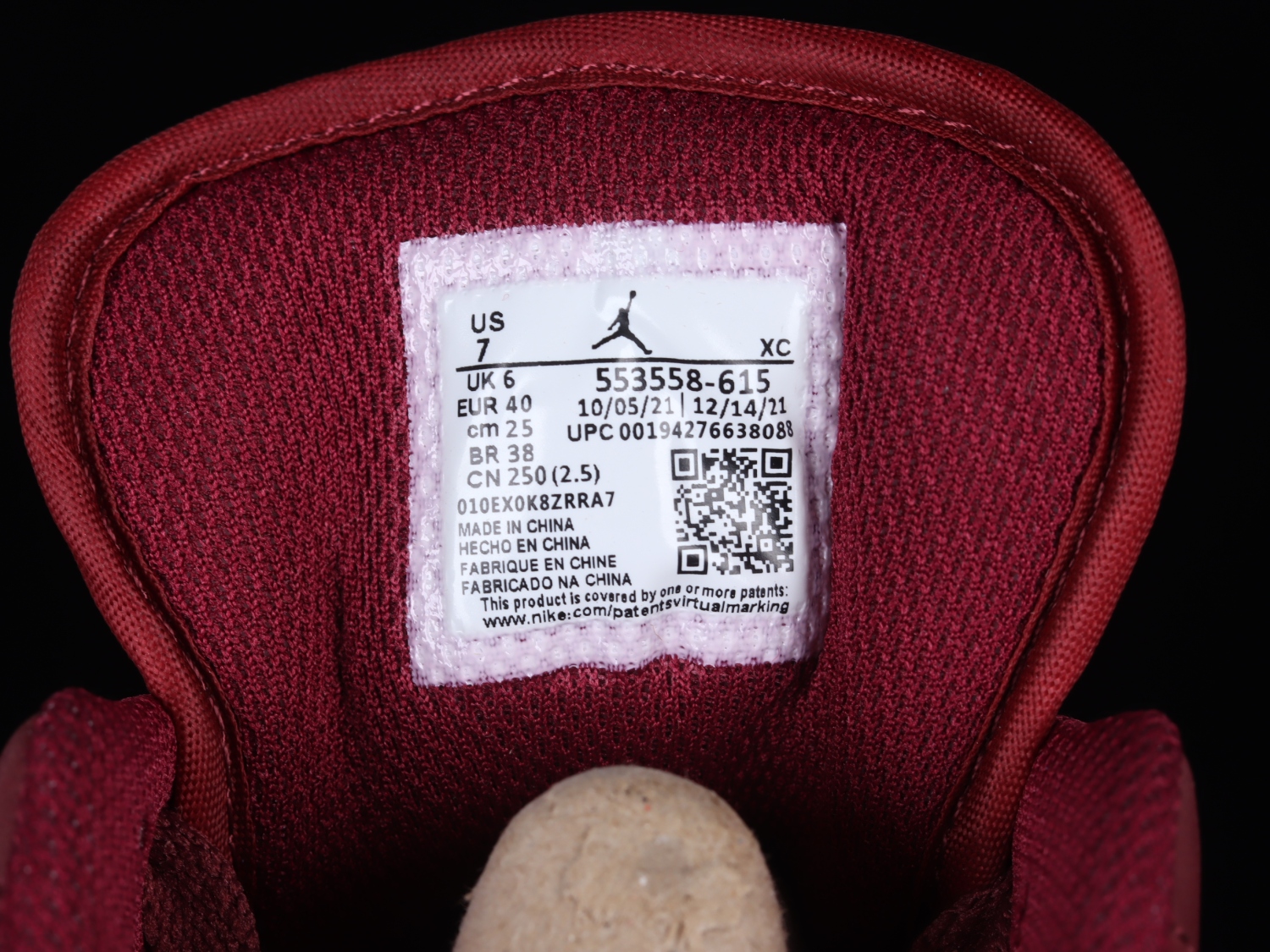 Jordan 1 Low White Bordeaux 553558-615