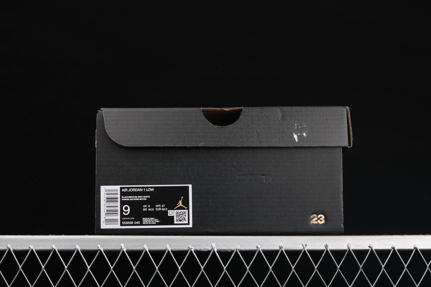 Jordan 1 Low Black White Grey 553558-040