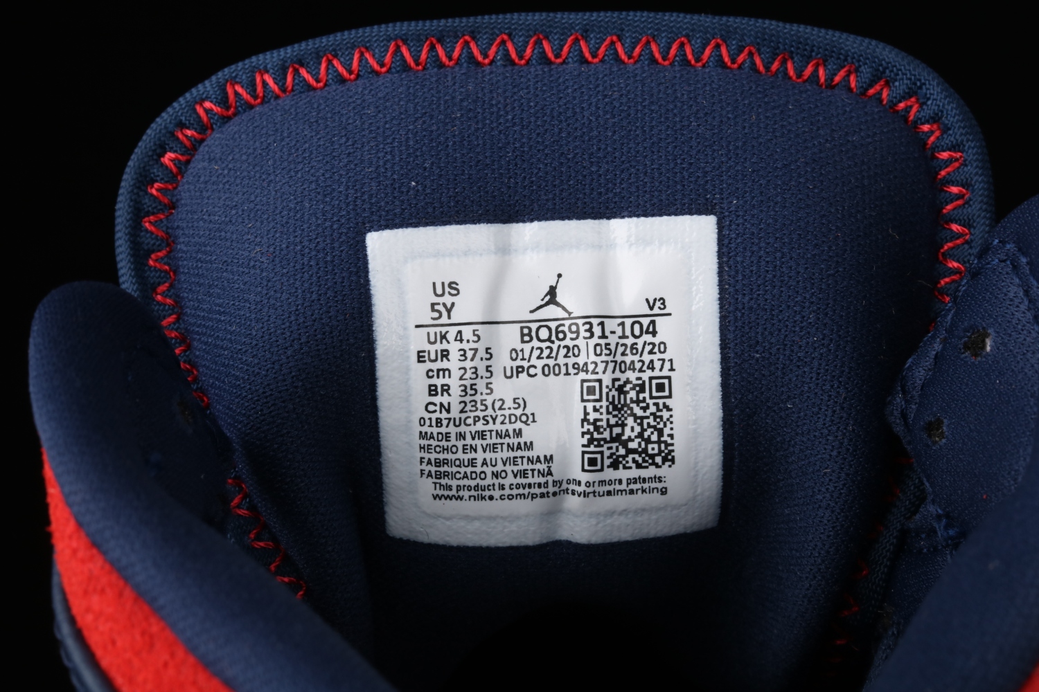 Jordan 1 Mid SE USA (GS) BQ6931-104