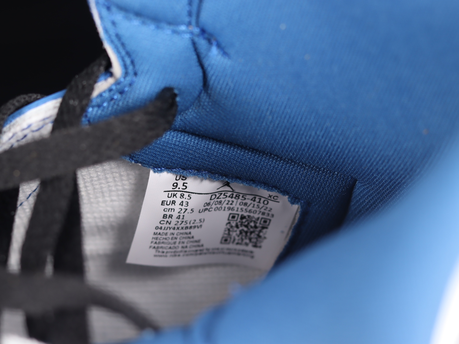 Jordan 1 Retro High OG True Blue DZ5485-410