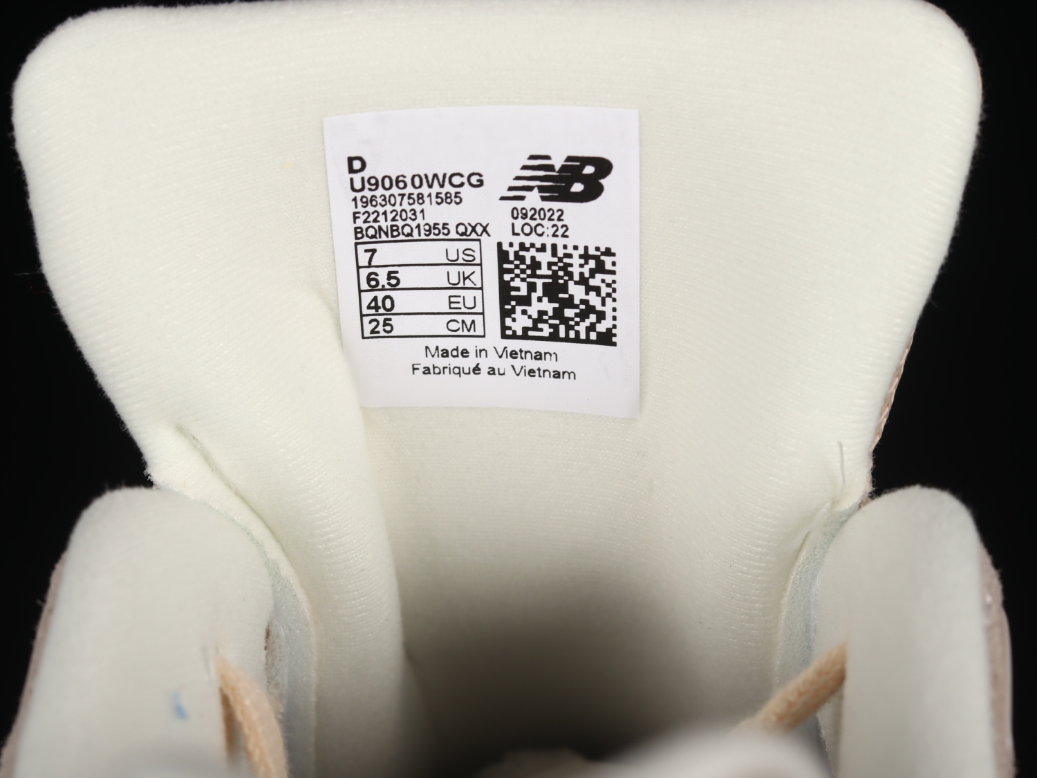 New Bal*nce 9060 Ivory Cream Pink Sand U9060WCG
