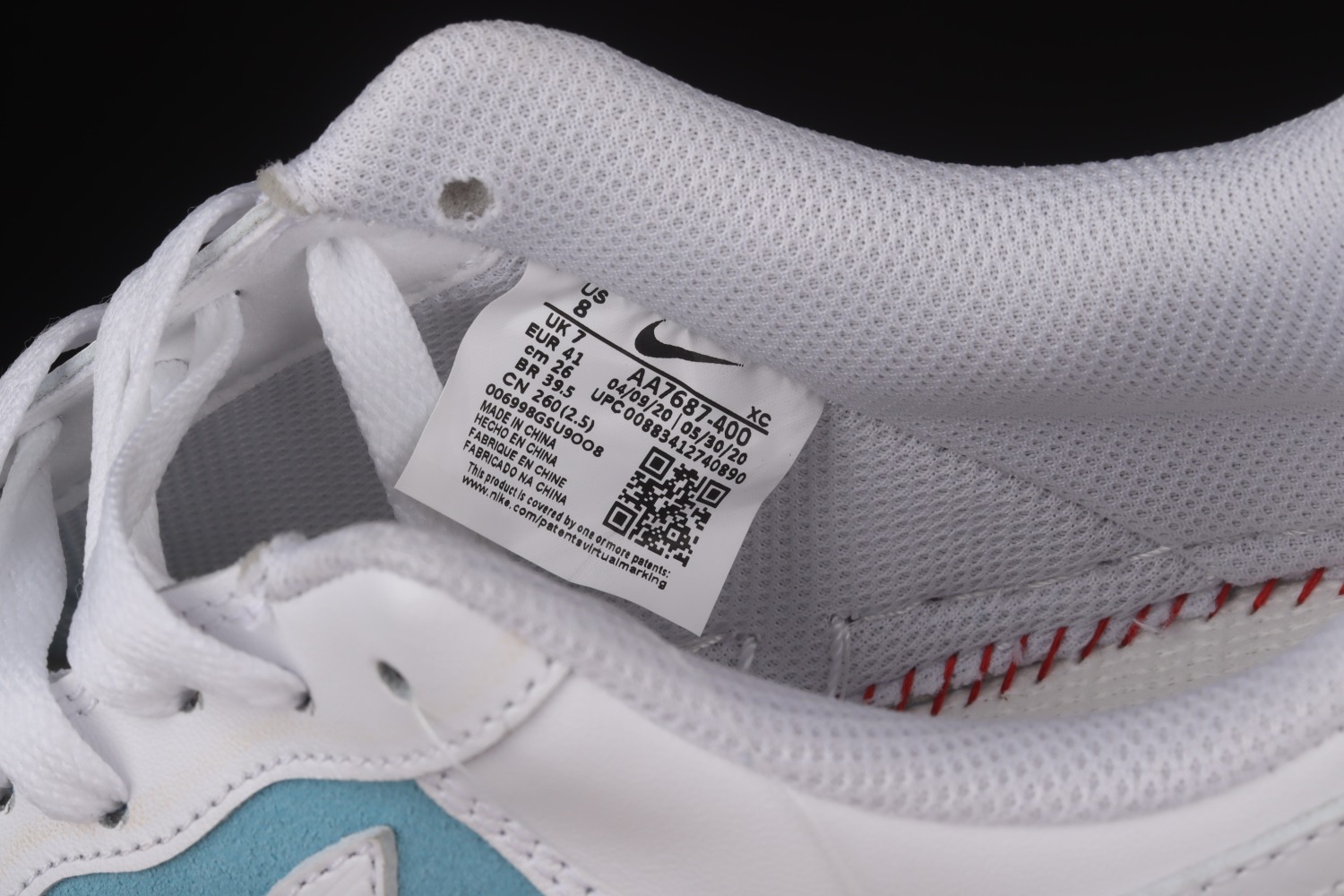Nike Air Force 1 07 Low White Light Blue AA7687-400