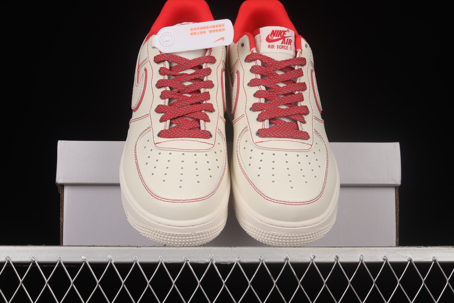 Nike Air Force 1 07 Low White University Red Shoes 315122-707